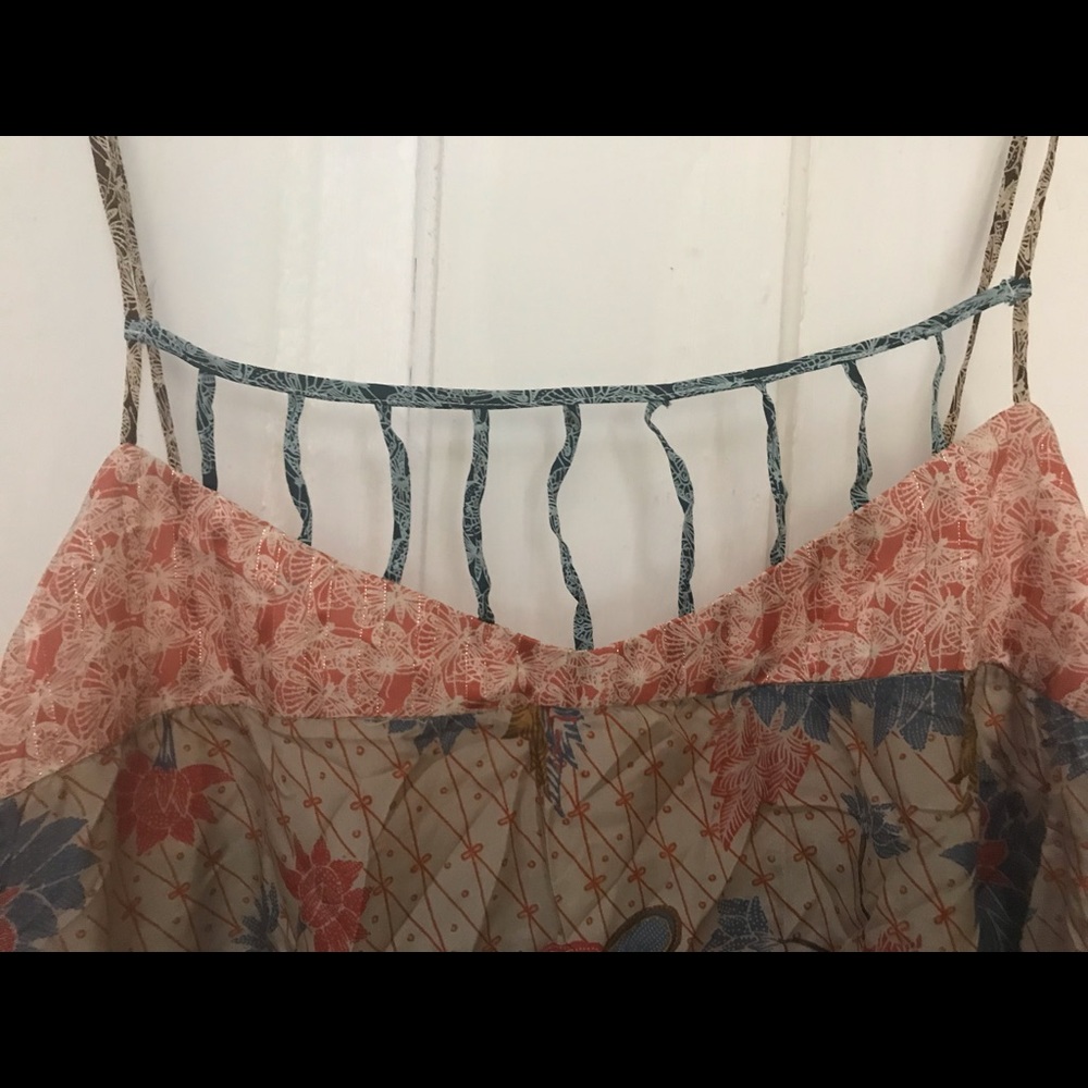 Vintage silk dress with beautiful butterflies.